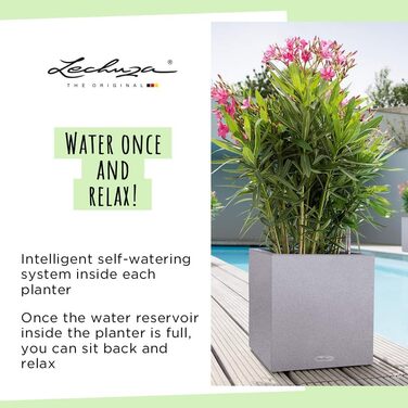 Горщик LECHUZA CUBE Color Triple Sandbraun (40x14x13,5 см)