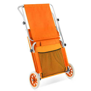 Шезлонг Crete Orange Alu з колесами