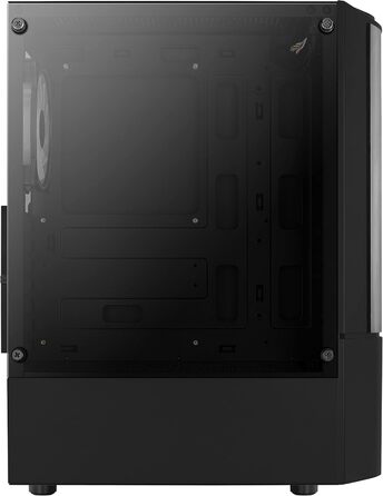 Комп'ютерний корпус ATX AeroCool Quantum v2 RGB із скляними панелями, чорний