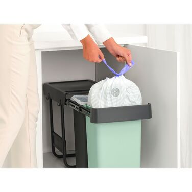 Бак для сміття Brabantia Brabantia Sort&Go 2шт x 15 л, темно-сірий (232503), Темно-сірий/Зелений, 15