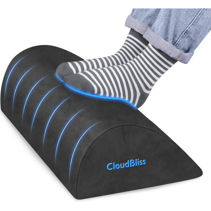 Підставка для ніг під стіл CloudBliss - м'яка, знімний чохол, для офісу, авто, дому