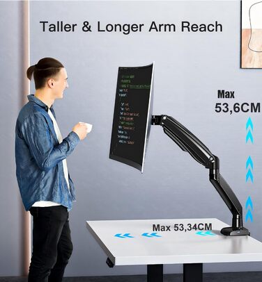 Кріплення для монітора HUANUO, 13-40 дюймів, регульований, USB, VESA 75/100 мм