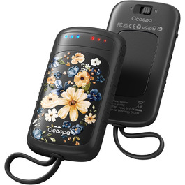 Електричні грілки для рук OCOOPA UT5 DuoHeat, 2 шт., швидкий нагрів, 8 годин роботи, 67г, багаторазові, для кемпінгу, полювання, подорожей, подарунок для чоловіків, чорний