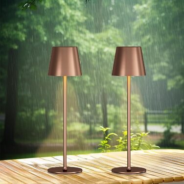 LED настільна лампа бездротова з акумулятором, диммируемая 2 шт. з 3 колірними температурами, плавне регулювання, сенсорна лампа з USB-C зарядкою для відпочинку на природі, приліжкові, обідній стіл, кемпінг (чорний) 2 шт. Чорний-2 шт.