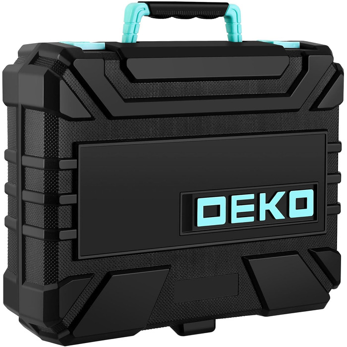 Набір інструментів DEKO 126 предметів в кейсі: професійний набір для дому, офісу та саду (бірюзовий)