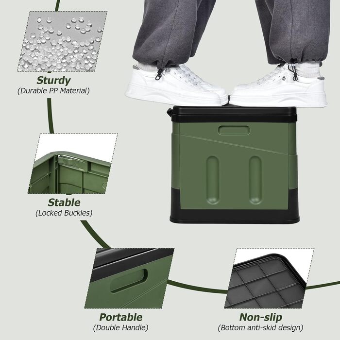 Зручна складана мобільна туалетна кімната OTRAKI для кемпінгу, фестивалів та подорожей (зелена)