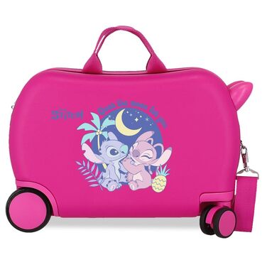 Дитяча валіза для ручної поклажі Disney Stitch Moods, жорсткий ABS пластик, з кодовим замком та 4 подвійними колесами, колір In The Moon