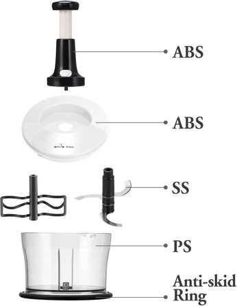 Подрібнювач овочів Smile Mom 1.2 л (білий) - швидкий та професійний подрібнювач для овочів, фруктів та песто