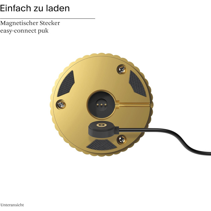 LED-лампа SIGOR Nuflair на акумуляторі з вазою для квітів, золота, IP54, 24 см, 12 год роботи, для дому та саду