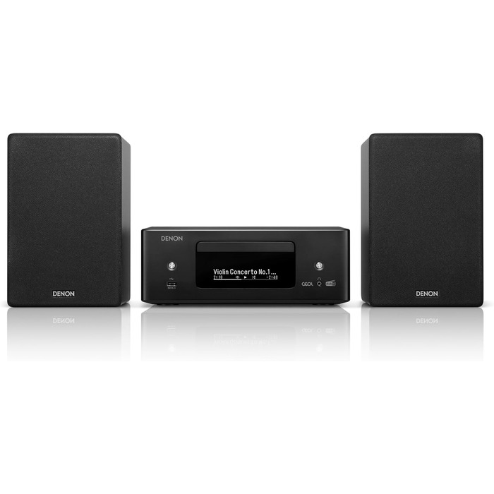 Компактна система Denon CEOL N-12DAB, HiFi, CD, потокове передавання, HEOS, Bluetooth, AirPlay 2, DAB (чорний)