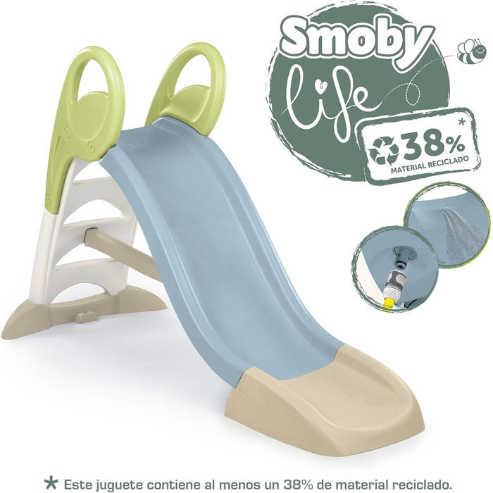 Дитяча гірка Smoby Life з перероблених матеріалів (38% переробка), з підключенням до води, 1,5 м, для дітей від 2 років