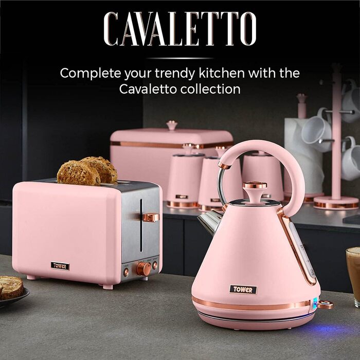 Подрібнювач для льоду Tower Cavaletto T12058MNB, 1 л, 350 Вт, Midnigh Blue & Rose Gold, для окремих ліжок