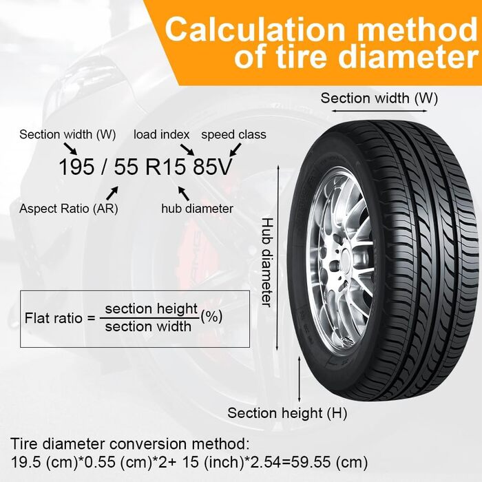 Набір чохлів для шин 4 шт., захисні чохли для шин 13-18 дюймів, з ручкою, для зимових та літніх шин, для чистого транспортування та зберігання, чорний, S(діаметр 66 см)
