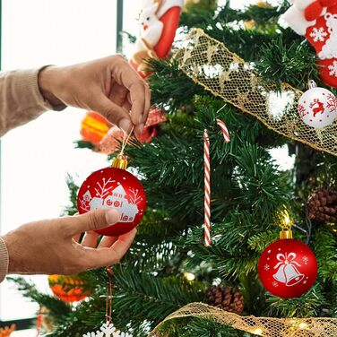 Різдвяні кулі Arbolisse, ялинкові прикраси 16PC, різдвяні прикраси (червоні)