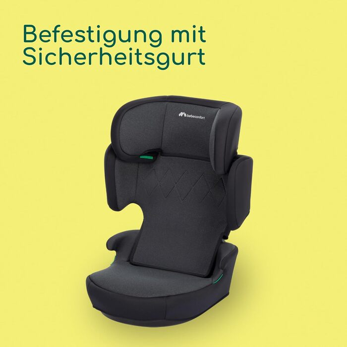 Автокрісло Bebeconfort RoadSafe i-Size для дітей 3,5-12 років (100-150 см), з регулюванням підголівника, чорне