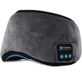 Маска для сну, бездротова музична маска для сну, навушники Bluetooth Музична Дорожня Спляча гарнітура 4.2 Bluetooth маска для очей миються навушники для сну вбудований динамік мікрофон сірий