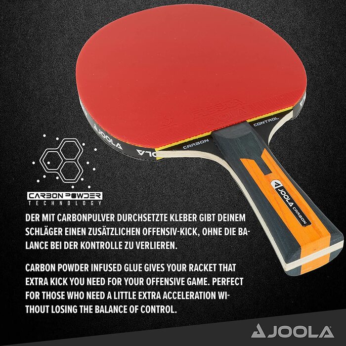 Ракетка для настільного тенісу JOOLA CARBON CONTROL з м'ячами і чохлом