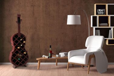 Стеллаж для вина Stradivino на 21 пляшку: дерев'яний винний ретро-стенд, ручної роботи, висота 135 см