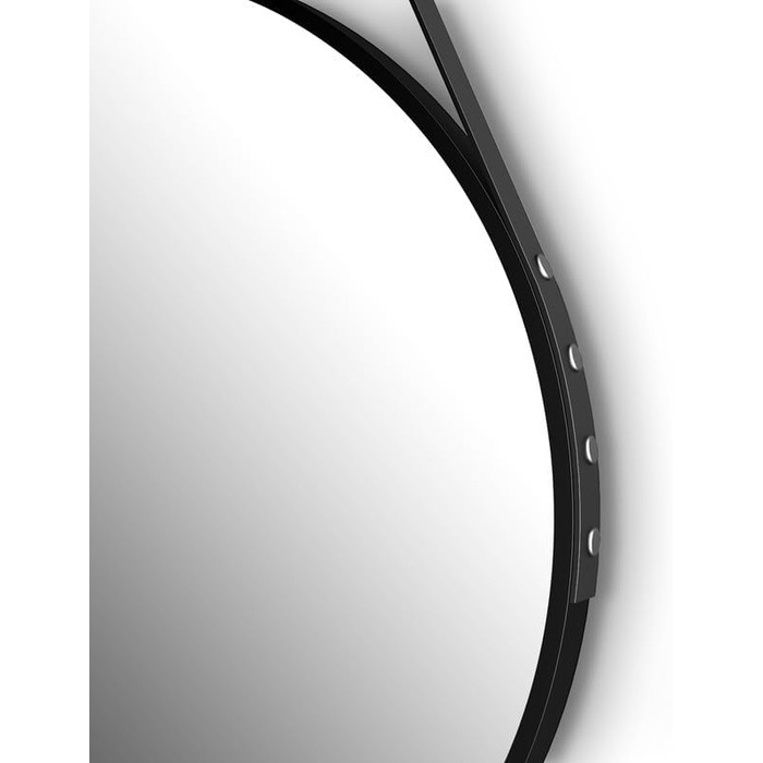 Дзеркало Boromal Spiegel Schwarz 100x60 см прямокутне з металевим каркасом. Чорний настінний дзеркало для ванної кімнати, туалетного приміщення, спальні.