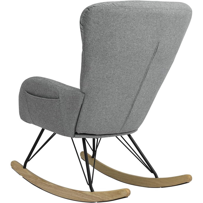 Шоукель-крісло Vielllliving для спальні, 150 кг, темно-сірий, Garu, 93.5x100x55 см