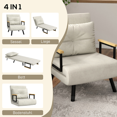 Крісло-релакс у скандинавському стилі, крісло для відпочинку, крісло для читання. В комплекті подушка з ґудзиковою обтяжкою, кремово-білого кольору.