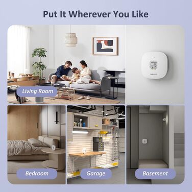 Детектор радону Inkbird Ink-RD1: коротко- та довгострокова перевірка рівня радону, EU-Bq/m³ версія, для дому, офісу, гаража