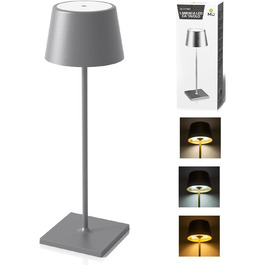 LED-лампа MU LIN Lampada-841: торшери з сенсорним керуванням, USB-C, для дому та офісу, IP54, сріблястий, 1 шт.