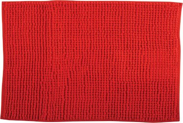 Килимок для ванної кімнати MSV килимок для ванної килимок для душу синель килимок для ванної з високим ворсом 60x90 см- (червоний, 50x80 см)