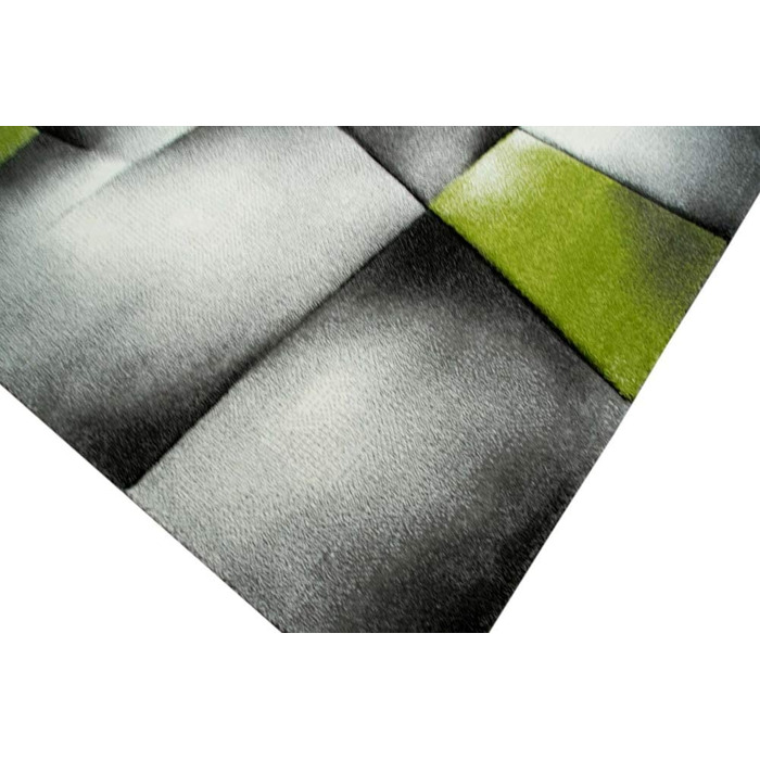 Килим для дому Teppich-Traum з геометричним візерунком 120x170 см сіро-зелений