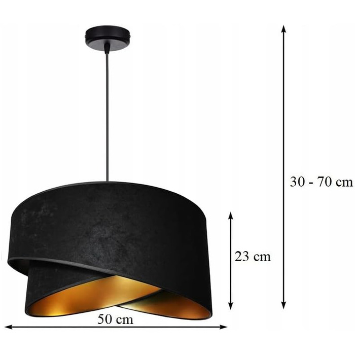 Підвісний світильник Обідній стіл Підвісні світильники та підвісні світильники Підвісний стельовий світильник Підвісний абажур Світильник для їдальні, вітальня, кухонна лампа, - E27, серія TAD31 (чорний)
