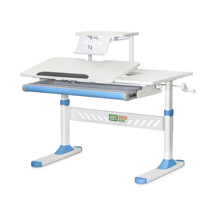Дитячий стіл Evo-кids TH-310 з полицею S30 Blue (арт.TH-310 W/BL + BD-S30 BL)