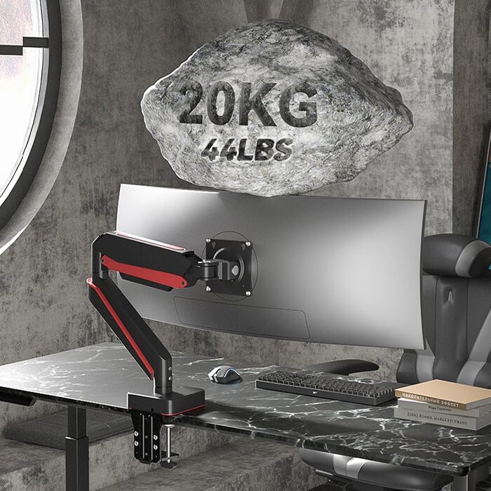 Тримач для монітора HILLPORT A9B, 17-49 дюймів, до 20 кг, VESA 75/100 мм, чорний