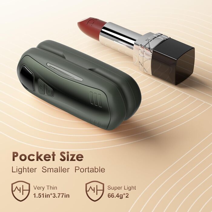 Електричні грілки для рук 2 шт. з акумулятором 6000mAh, 5 режимів нагріву, USB, для кемпінгу та відпочинку на природі, подарунок для жінок та чоловіків (зелені)