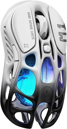 GravaStar Mercury M1 Pro - Бездротова ігрова миша, 26000 DPI, 4K, PAW3395, 88г, Bluetooth/2.4G/кабель, RGB, 5 кнопок - Чорний градієнт