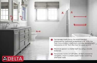 Міні-полотенцесушитель Delta Faucet 77608 - CZ Stryke (8 дюймів, плоский Чорний)