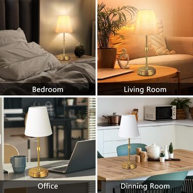 Настільна лампа Totofac 2 шт. з торшером, сенсорне керування, 3 рівні яскравості, тепле біле світло, LED, сучасний дизайн, ручна робота, для спальні, вітальні, офісу