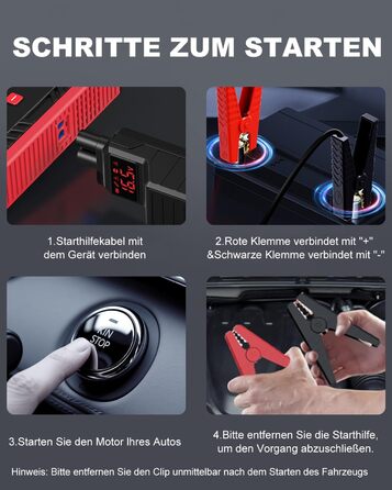 Powerbank для автомобіля з компресором 150 PSI, 7000A, 12V, 8L/10L (бензин/дизель), LED-ліхтарик