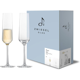 Набір для романтичного вечора Zwiesel Glas Date Night Pure (4 шт.): келихи для шампанського (297 мл) та червоного вина (540 мл), Tritan®-кришталь, Made in Germany