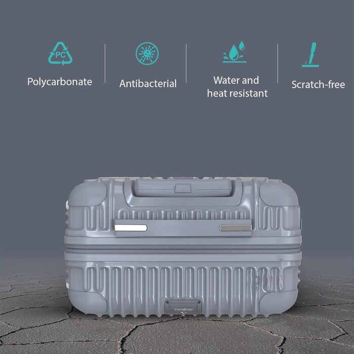 Набір валіз Voyagoux 2 шт. - 40L & 116L, жорсткі валізи, TSA-замок, ABS, 4 колеса 360°, міцний та легкий, рожеве золото