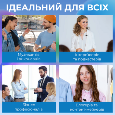 Бездротовий петличний мікрофон BOYA mini-13 Type-C/Lightning White