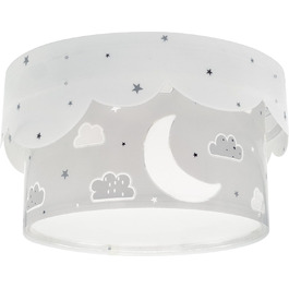 Стельовий світильник Dalber для дитячої кімнати, сірий Moon & Stars, 61236E