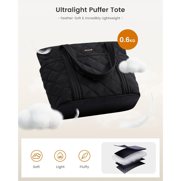 LOVEVOOK Сумка-шоппер для жінок, містка сумка-тоут, 15.6