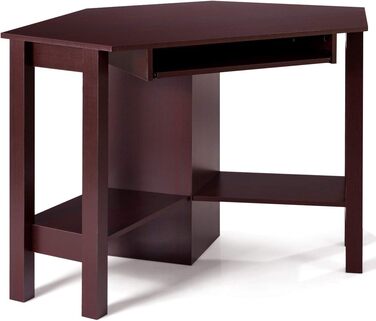 Письмовий стіл Комп'ютерний стіл Комп'ютерний стіл Кутовий стіл Кутовий стіл Офісний стіл Кутовий стіл Кутовий стіл Робочий стіл Подовжувач клавіатури 120 x 60 x 77 см (коричневий)
