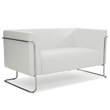 Диван для відпочинку КУРАСАО, штучна шкіра, 2 місця, білий, hjh OFFICE