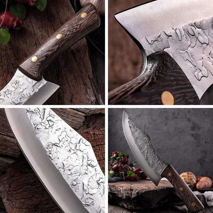 Набір кухонних ножів 2 шт. ручної роботи з піхвою - професійні шеф-ножі для дому, японська гострота