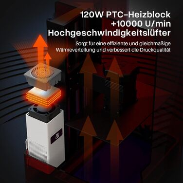 Повітряочисник ELEGOO для 3D-принтерів: видаляє TVOC, сумісний з Mars 4, Saturn 3, Saturn 2, розмір 210x247x410 мм (з міні-нагрівачем)