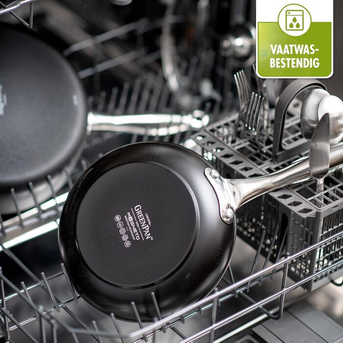 Набір сковорідок GreenPan Brussels, 2 шт. (24 см & 28 см), антипригарне покриття, нержавіюча сталь, індукція, сумісність з духовкою, без PFAS