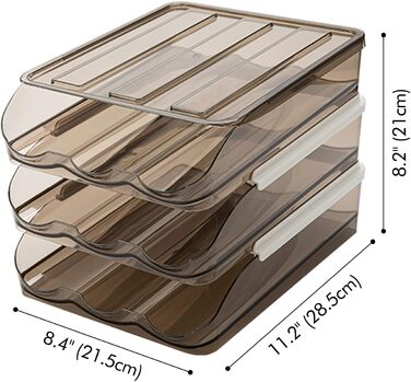 Організатор для яєць на 54 яйця, 3-рівневий, прозорий, для холодильника