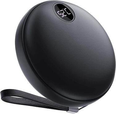 Електричний грієчка для рук EXTSUD: портативний, акумуляторний, USB Powerbank. Чудовий подарунок на зиму для чоловіків та жінок (чорний)