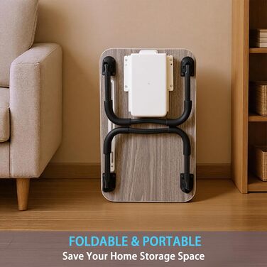 Столик для ноутбука в ліжко, столик для роботи, Homeoffice, підставка для ноутбука на диван, піднос-столик (Компактний, Коричневий, 48x30 см)